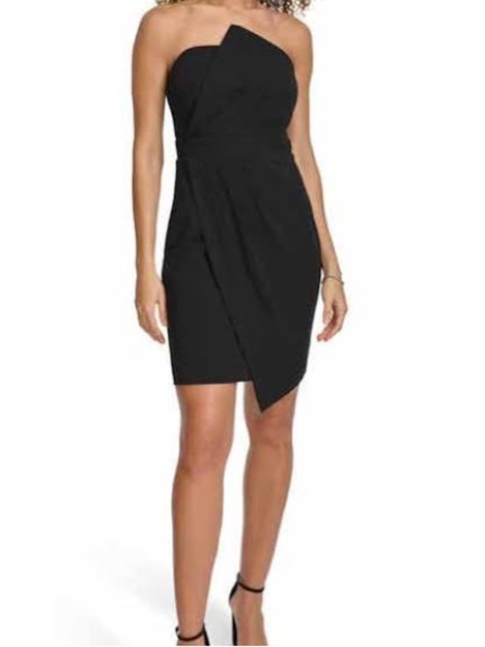 City Chic Black Asymmetric Sheath Dress Evening Cocktail Dress